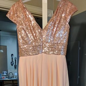 Rose gold formal dress/gown